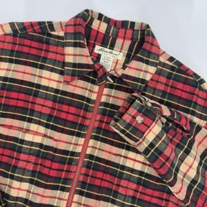 Eddie Bauer Women's Plaid Lumberjack Hunting Flannel Pullover Jacket Vintage 90s